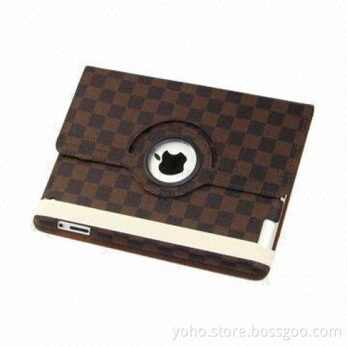 Brown Stripe 360° Case for iPad 2 and iPad 3 with Elastic Closure Strap